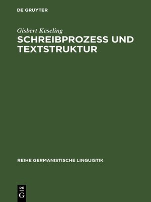 cover image of Schreibprozeß und Textstruktur